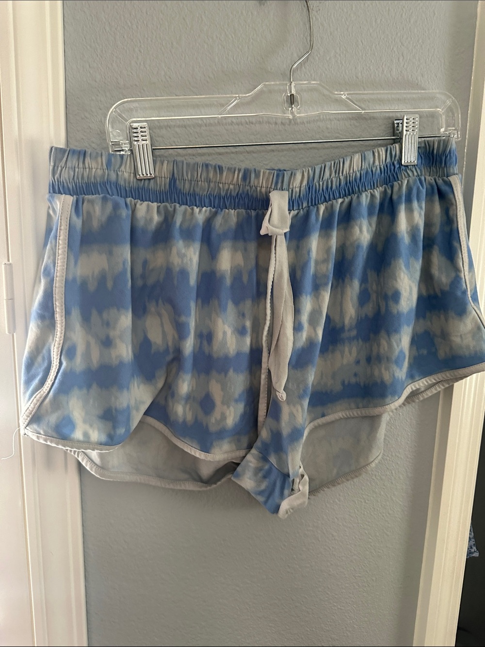 Light Blue Tie-Dye Lounge Shorts